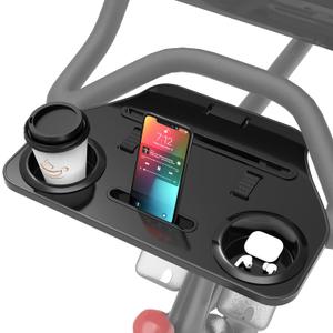 Desk Attachment for Peloton Bike+（Not Bike）, Tray Holder for Phone, Cup, Tablet, Ergonomic Platform Tray（Black）