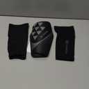 Soccer Shin Guards for Kids Adults, CE Certified Shin Pads Sleeves Defender Protection Gear with Insert Pocket EVA Cushion Reduce Shocks and Injuries for Boys Girls Men (M(4'11"-5'7"), Black)