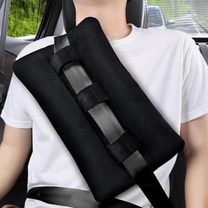 Seat Belt Pillow Post Surgery, Heart Pillows for After Heart Surgery Recovery, Chest Port Pacemaker Pillow for Chemo Patients Seatbelt, Gifts for Women After Hysterectomy (Black)
