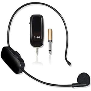 2.4G Microphone Headset, 2 in 1165ft Range,Fitness Microphone Headset for Speakers, Voice Amplifier, PA Speakers, (Not Support Phone/Mac/Laptop)