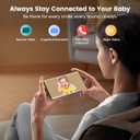 Glocusent Smart WiFi Baby Monitor, 1080p Secure Wide Angel Video Baby Monitor - Portable Sound Machine with 62 Music Tracks and 24-Color Night Light, Baby Cry Detection for Toddler Kids Bedroom