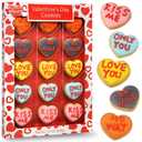 2 x 15 Pack Valentines Day Heart Cookies 15 Assorted Message Cookies in a Nice Gift Box Cute Love Notes, Sweet Treat for Kids, Couples & Parties (EXP 10/25/26)