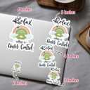 2 x (3 Pcs) Relax Nothing is Under Control Sticker Funny Inspirational Quote Decal with Sloth, Waterproof Vinyl for Laptop, Water Bottle, Car, Window, Tumbler, 3 Inch