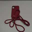 Magnetic Crossbody Case for iPhone 16 6.1", Liquid Silicone Case with Adjustable Shoulder Neck Lanyard Strap,[Compatible with MagSafe] Shockproof Protective Phone Cover-Red