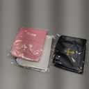 8 Pcs Rosary Pouch with Catholic Rosary Beads Necklace Set for Women Leather Holder with Zipper Gold Cross Imprint Case Portable Religious Bag for Travel Christmas (Peaceful Colors)