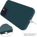 MXX for iPhone 12 pro Max Case, Soft Silicone Case with Scratch Resistant - Full Camera Protection Anti-Scratch Microfiber Lining Full-Body Protective 12 pro Max Phone Case 6.7"- Midnight Green