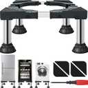 Mini Fridge Stand Heavy Duty Universal Adjustable Base (8.2"-9.2" Height) with 4 Strong Feet Ideal washer&dryer stand for 16-24" appliances Sturdy storage platform for small fridges & laundry machines