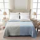 BedTreat Cooling Comforter Twin Size Cool Comforters for Hot Sleepers Cooling Blanket Breathable Comforter Summer Bedding Blue and Grey
