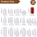 Paintable Vase Set of 16 White Small Bud Vases for Flowers, Clay Vase Bulk for Wedding Decorations Pampas Grass Centerpieces, Boho Mini Ceramic Vases for DIY Painting Home Dining Table Decor