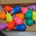 Colored Light Bulbs,2W E26 Color LED Lights Bulb,Small E26 Colored Bulbs for Outdoor Indoor,Multicolor,Red Yellow Blue Green Orange Pink Purple,for Halloween Party Christmas Bedroom,Pack of 14