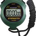 Stopwatch Timer Only Stopwatch Mode, ON/Off Silent Large Display Simple Operation, Without Clock Date Countdown, Digital Stop Watch for Sports Kids Coaches, Green