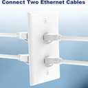 VCE Ethernet Wall Plate (UL-Listed), 2-Port CAT6 Wall Plate and Jack, RJ45 Keystone Wall Outlet with Single Gang Low Voltage Mounting Bracket, White 2-Pack