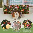 Bienbee Guinea Pig Tunnel, 3 Way Washable Guinea Pig Hideout,Foldable Rabbit Tunnel Guinea Pigs Toys for Bunny Hamster Chinchilla Ferret Rabbit Guinea Pigs Accessories Mushroom