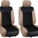 ZONETECH Car Seat Cover Travel Seat Cushion, 2-Pack Universal Classic Black Comfortable Breathable Seat Cover