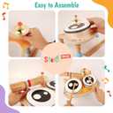 Stoie's Owl Drum Set for Babies and Toddlers, Wooden Percussion Musical Instruments for Kids, Eco Friendly, Montessori Educational Toy for Girls and Boys
