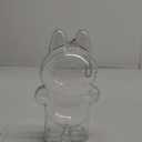 Protective Case for LABUBU The Monsters Exciting Macaron, Display Stand Acrylic Case Cover Accessories with Silicone Strap White - Standing Case, Clear