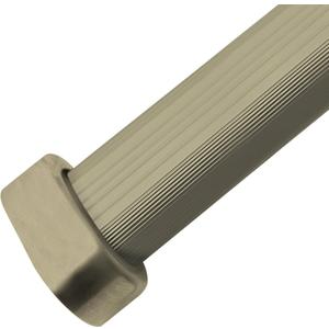 Aluminum Closet Pole  1 3/16" H x 19/32" W x 1mm Thick | Heavy-Duty Rust-Resistant Wardrobe Rod | For Built-In Closets, Garment Racks & Cabinets  Cut to Size Champaign Gold 46"