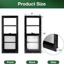 NeatiEase 2 Pack Sliding Windows, 8"x16" Shed Windows with Tempered Glass and Removable Fiberglass Screen for Chicken Coop, Shed, Basement, Playhouse, Household, Garage, Barns (Black)