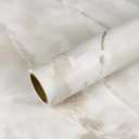 VEELIKE Cream Onyx Marble Contact Paper for Countertops 24''x354'' Counter Top Peel and Stick Waterproof Marble Wallpaper Self Adhesive Renter Friendly Countertop Contact Paper for Kitchen Bathroom