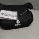Diono Solana, No Latch, Single Backless Booster Car Seat, Lightweight, Machine Washable Covers, Cup Holders, Black