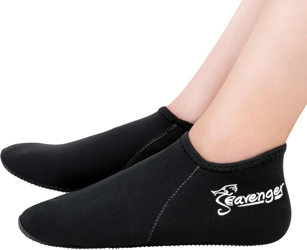 Seavenger Zephyr 3mm Neoprene Dive Socks (X-Large, Black)