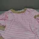 SHEWIN Womens Tops Casual Short Sleeve Sweatshirt Crewneck Striped Shirt Pullover T Shirts Loose Blouses (Pink, M)