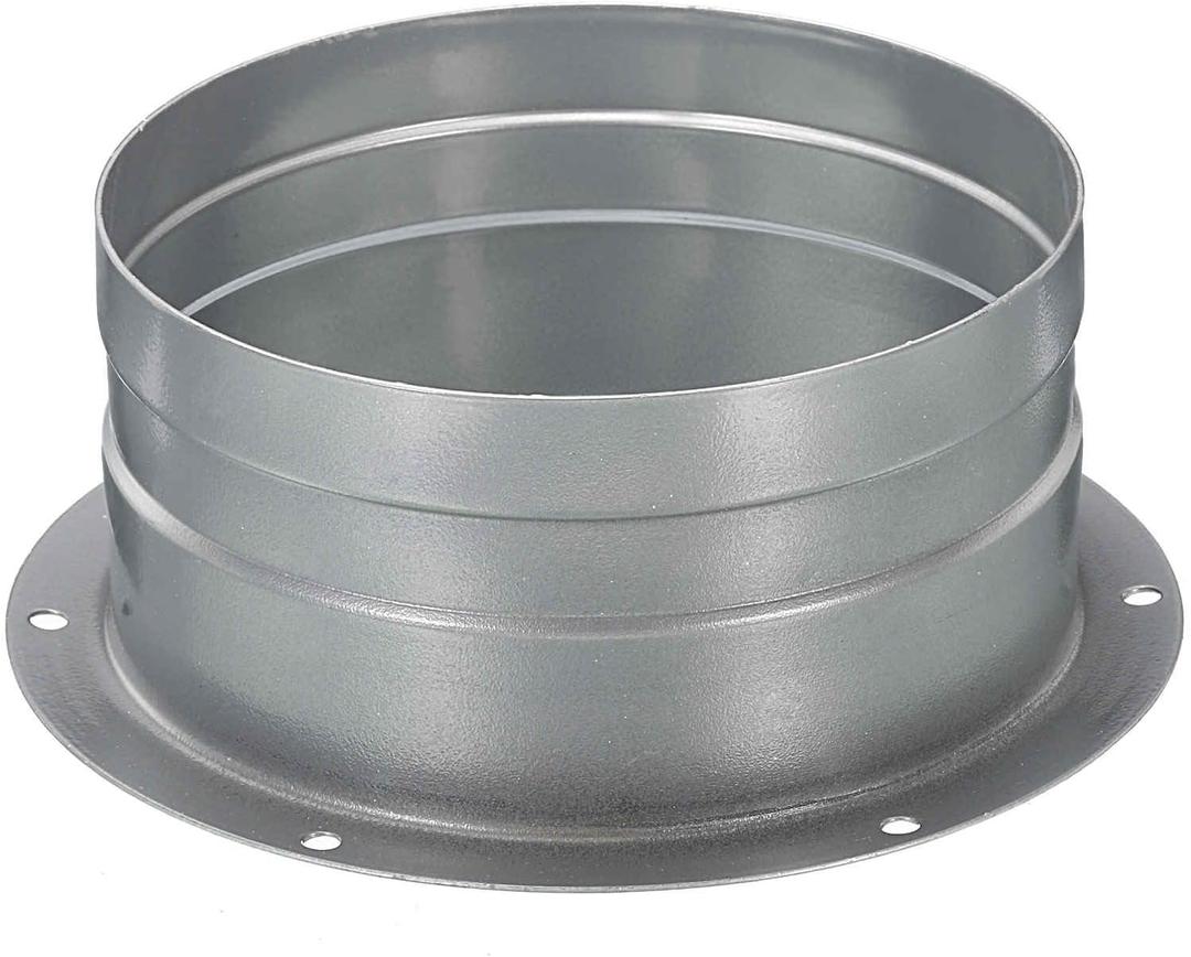 PATIKIL 5 Inch Duct Connector Flange, Metal Straight Pipe Exhaust Hose Flange for Heating Cooling Ventilation HVAC System