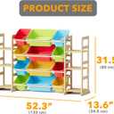 SpaceAid Toy Storage Organizer with 6 Shelves and 12 Bins, Toy Organizers Storage Bookshelf, Kids Bin Shelf Toys Box Bookcase for Bedroom Playroom Organization Room Decor, Multi-Colored, 52.3"W, 6 Shelves, 12 Bins