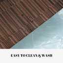 Placemats Set of 6 Vinyl/Plastic Woven Place Mats for Kitchen Table Indoor/Outdoor Washable Placemat Wipeable Dining Table Mats (Ombre Brown Black,6)
