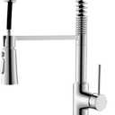 Polished Chrome Kitchen Faucets,Commercial High Arc Single Handle Kitchen Faucets with Pull Down Sprayer for Farmhouse Resist Stainless Professional Pre-Rinse