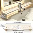 Faucet Storage Organizer Rack No Drilling, (White, 19.6in/50cm)