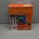 Karaoke Machine, Portable Bluetooth Speaker with 2 Wireless Microphones for Adults & Kids with Lights, Karaoke Microphone with PA System Supports USB/TF/REC/FM/AUX for Home Party Home System Packages