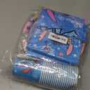 88PCS For Stitch Party Supplies: 6 Hanging Swirls, 20 Napkins, 20 Cups, 20 Plates 9 inch 20 Plates 7 inch, 1 Banner, 1 Tablecloth for Stitch Birthday Party Decorations