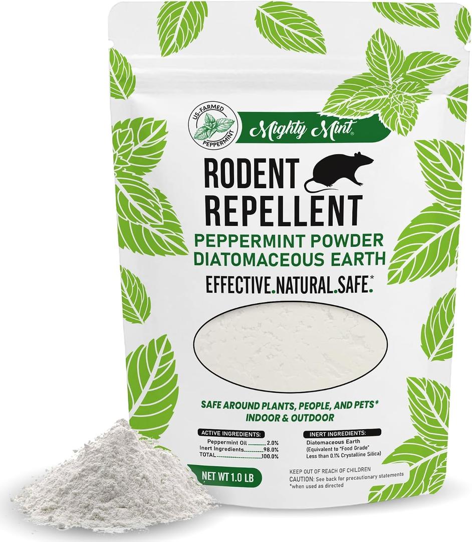 Mighty Mint Rodent Repellent Pest Control, Diatomaceous Earth, 1 lb