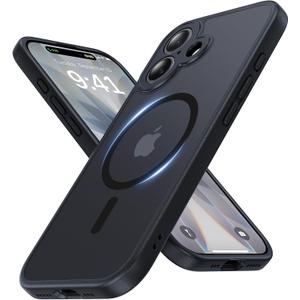 Magnetic for iPhone 17 Case [Full Camera Protection][Military-Grade Protection][Compatible with MagSafe] Shockproof Protective Slim Phone Case for iPhone 17, Black