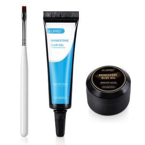 3 x Needle Nail Rhinestone Glue Gel Needle Rhinestones Gel for Nail Charms Jewels Gems Diamonds Glue Gel x for Nails DIY Art Salon