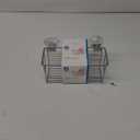 iDESIGN Classico Bathroom Shower Suction Caddy Basket for Shampoo Conditioner Soap Silver