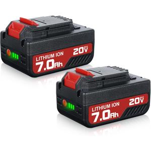 2Pack 7.0Ah PCC685L Replacement for Porter Cable 20V Battery Compatible with Porter Cable Battery 20V Lithium Battery PCC680L PCC681L PCC682L PCC685LP PCCK602L2 PCC600 PCC640