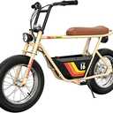 Razor Rambler 16 – 36V Electric Minibike with Retro Style, Up to 15.5 MPH, Up to 11.5 Miles Range, Wide, Rugged 16" Air-Filled Tires, Powerful 350 Watt Hub-Driven Motor , Tan