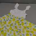 Hotfiary Toddler Girls Summer Dress Kids Sleeveless Ruffle Tiered Swing Dresses Casual Beach Sundress Clothes Cute Outfits Lemon,4-5T