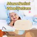 Large Moses Basket Wood Bottom 27.56 x 15.75 inches,Oval Natural Wood Base Shaper for DIY Crochet or Knitting Weaving Crafts Home Decoration (1PC)