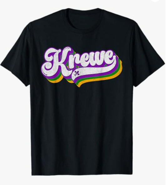 Krewe Mardi Gras Carnival Costume Men Women T-Shirt, Size M