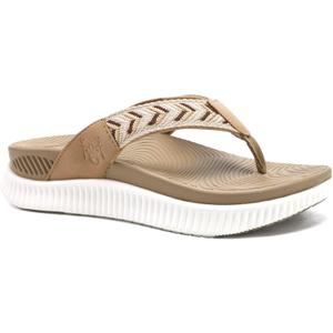 KuaiLu Womens Fashion Orthotic Flip Flops Ladies Athletic Thick Cushion Recovery Thong Sandals Slip On Memory Foam Walking Sandles With Comfortable Plantar Fasciitis Arch Support (12, Beige)