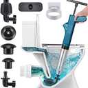 Toilet Plunger, Drain Clog Remover Tools, High Pressure Air Drain Blaster Gun with Visual Barometer, Heavy Duty Toilet Unclogger Plungers for Bathroom, Kitchen Sink, Floor Drain, Sewer
