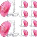 Vesici 20 Pcs Glitter Mini Cowgirl Hat Tiny Cowboy Shot Glass Decor Cute Space Cowgirl Hat Boot Shot for Dollhouse Decor (Pink)