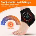 2026 Upgraded Foot Triple Method Massager - Cordless Heated Foot Massager with 5 Heat & 3 Vibration for Soreness Relief & Relaxation, Portable for Home, Office, Travel - Ideal Gift - 1-Pack Black