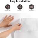 WdFour French Door Curtain - Blackout Thermal Insulated Door & Window Cover for Front/Side Doors - Noise Reducing & Energy Saving - Greyise White, 30x70 Inches, 1 Panel