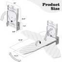 Wall-Mounted Ironing Board 37.4" x 11.8" Compact Mount Fold Down Iron Board Foldable 180 Swivel Iron Board with Heat Resistant Cover Space Saving for Home Laundry Room, Apartment, Dorms