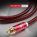 BOAACOUSTIC RCA Coaxial Audio Cable 4N OFC Audiophile RCA Subwoofer Cable, Dual-Shielded, Gold Plated Connectors for CD Player, Amplifier, Subwoofer (6.56ft/2m)