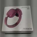 RORSOU C6 Active Noise Cancelling Headphones, Wireless Over Ear Bluetooth Headphones, 60H Playtime, Lightweight Folding Deep Bass Comfort Fit Ear Cups Headset with Mic for iPad/Travel/PC/Home Red